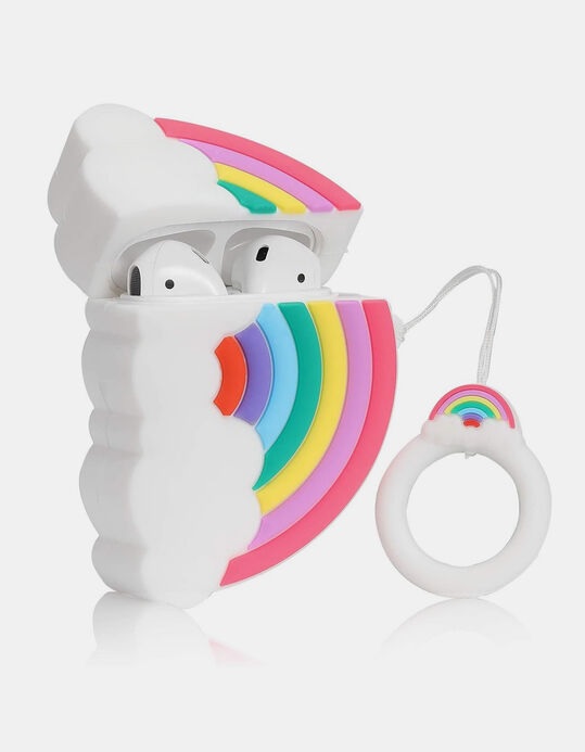 GABBA GOODS Rainbow Cloud AirPods Silicone Case Cover Clothing & Shoes On Sale