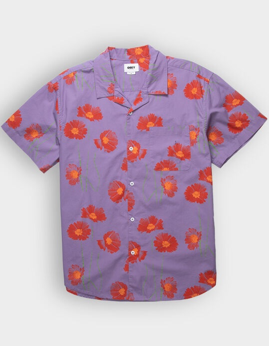 OBEY Marino Mens Button Up Shirt Clothing & Shoes On Sale